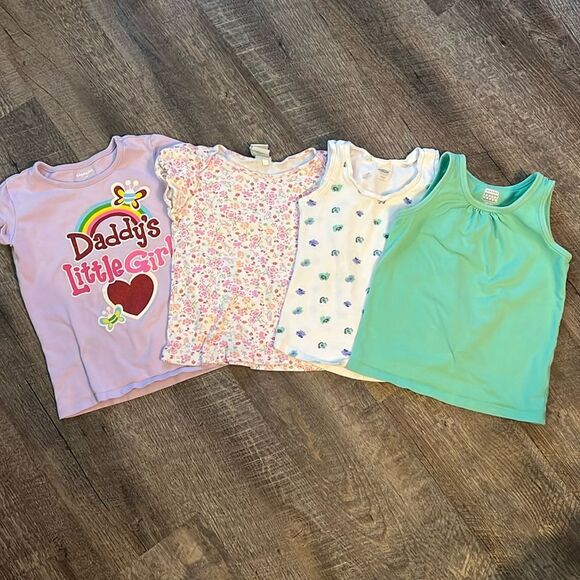 Other - Girls 4 4t Spring Summer Shirt Top Lot Bundle Short Sleeves Tank